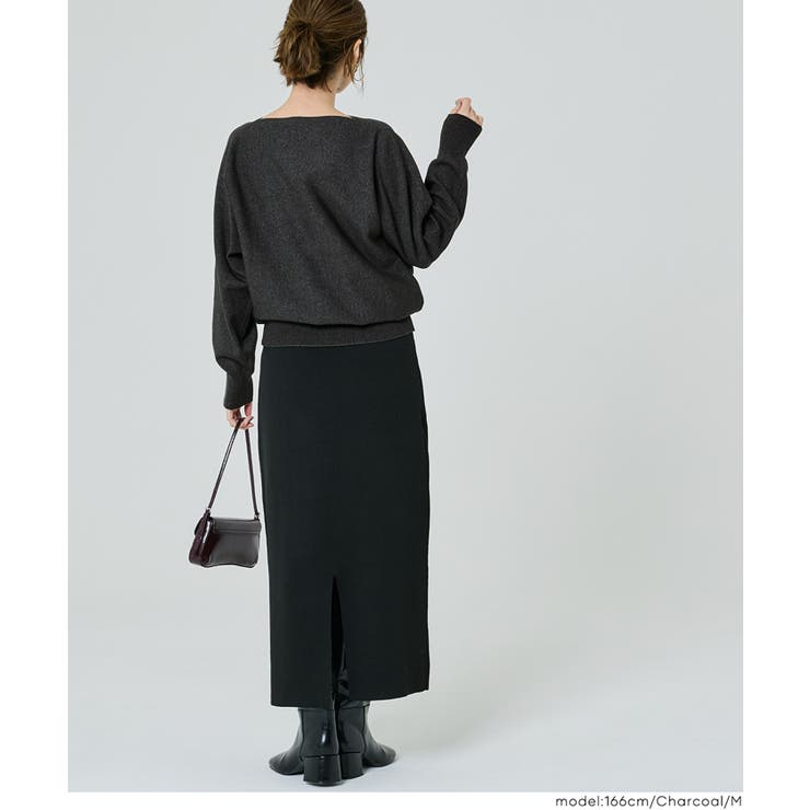 シンプルに映える、抜け感ボートネックドルマンニット | coca | 詳細画像13 