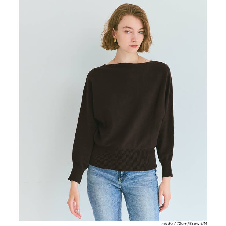 シンプルに映える、抜け感ボートネックドルマンニット | coca | 詳細画像4 