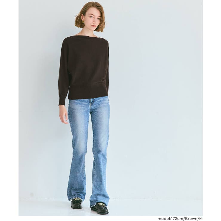 シンプルに映える、抜け感ボートネックドルマンニット | coca | 詳細画像6 