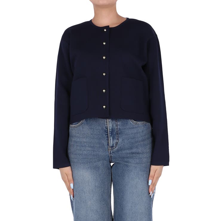 ゴールドボタンクルーネックニットカーディガン | coca | 詳細画像4 