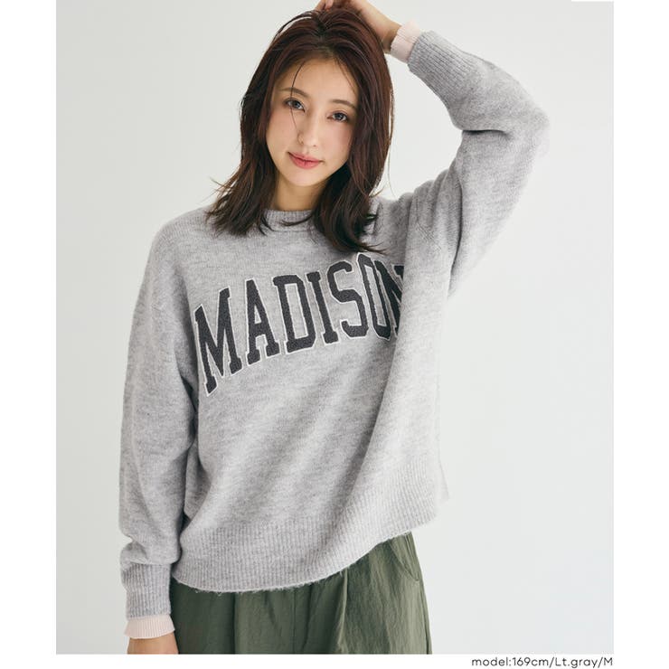 ［Lt.gray］ | アソートワッペンニットトップス | coca