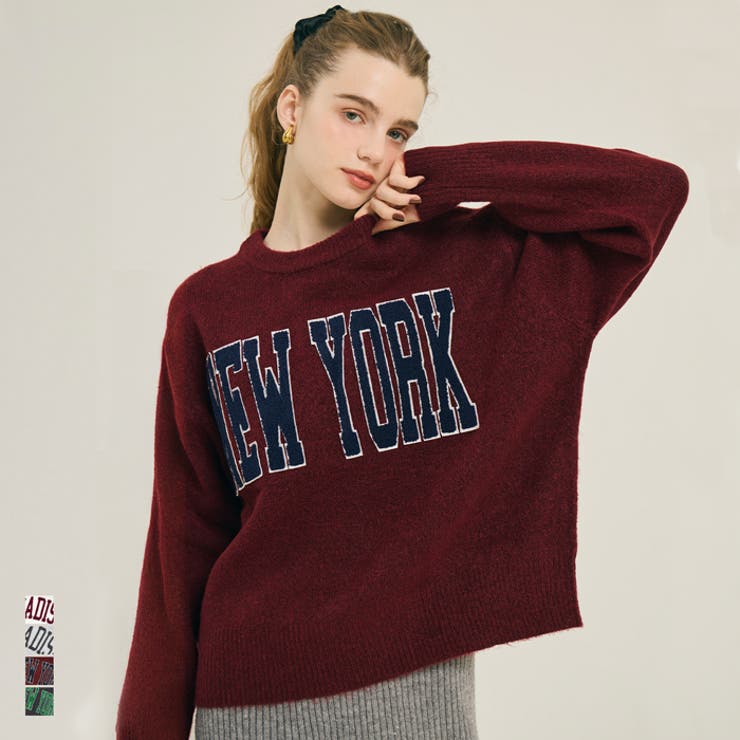 アソートワッペンニットトップス | coca | 詳細画像1 