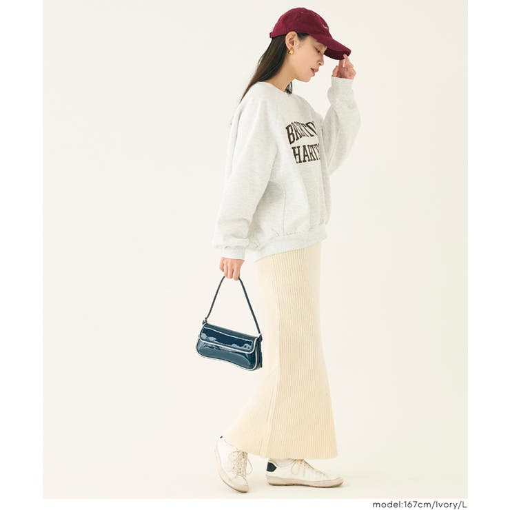 【セットアップ可能】ラメニットIラインスカート | coca | 詳細画像12 