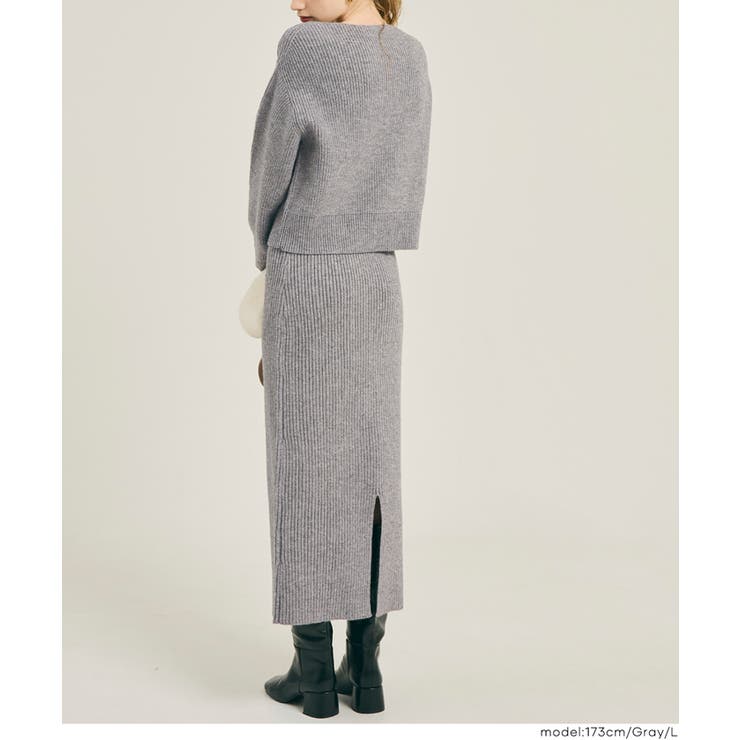 【セットアップ可能】ラメニットIラインスカート | coca | 詳細画像16 