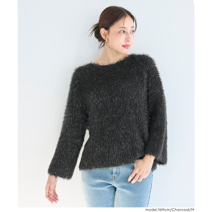 ふんわりラメシャギーニットトップス レディース | coca | 詳細画像10 