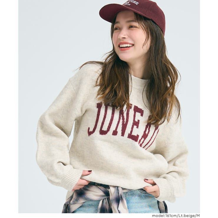 ［Lt.beige］ | アソートロゴニットトップス | coca