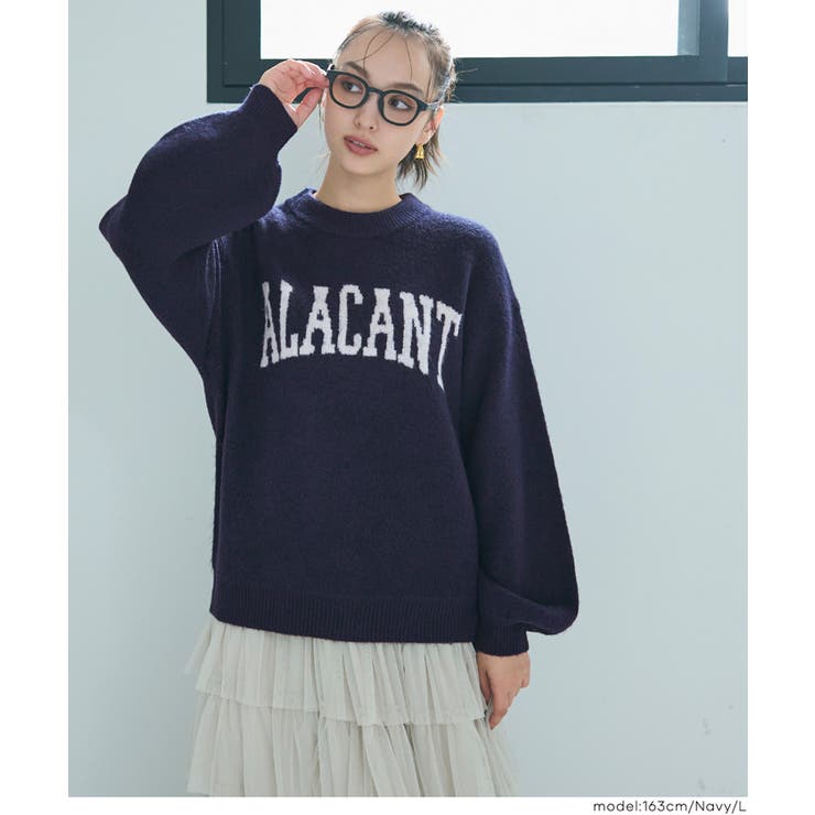 ［Navy］ | アソートロゴニットトップス | coca
