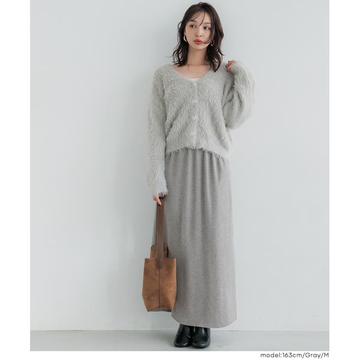 とろみリブニットスカート | coca | 詳細画像7 