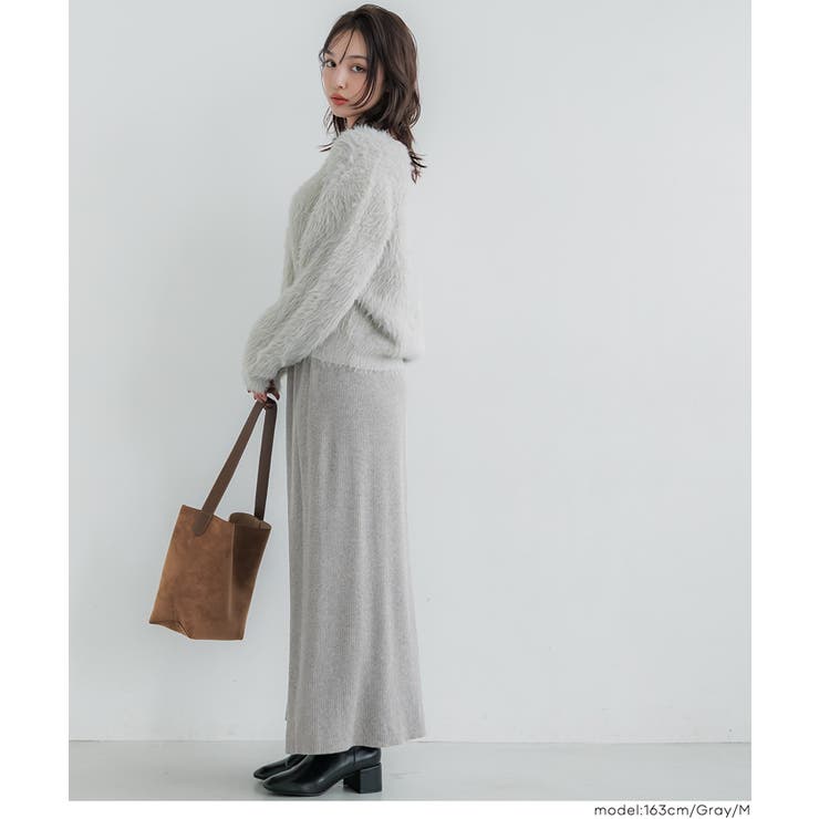 とろみリブニットスカート | coca | 詳細画像8 