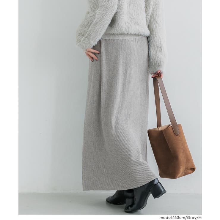 とろみリブニットスカート | coca | 詳細画像9 