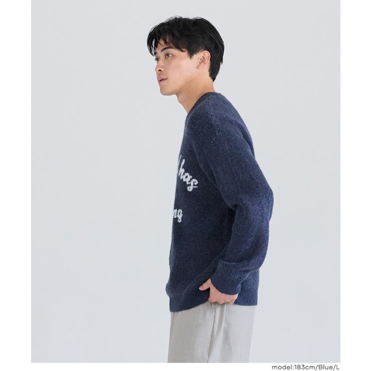 モヘヤ風アソートロゴニットトップス メンズ | coca | 詳細画像15