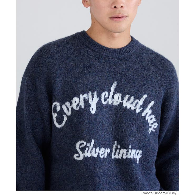 モヘヤ風アソートロゴニットトップス メンズ | coca | 詳細画像17