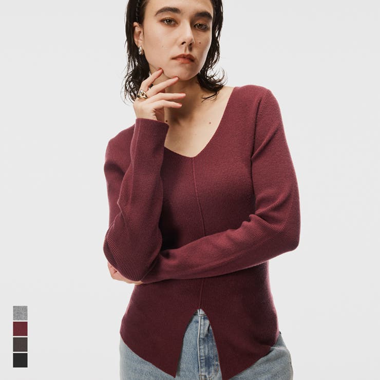 フロントスリットニット レディース | coca | 詳細画像1 