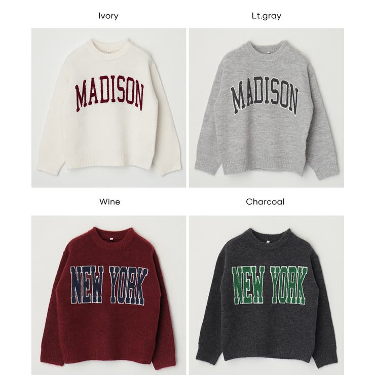 親子お揃いアソートワッペンニットトップス | coca | 詳細画像15 