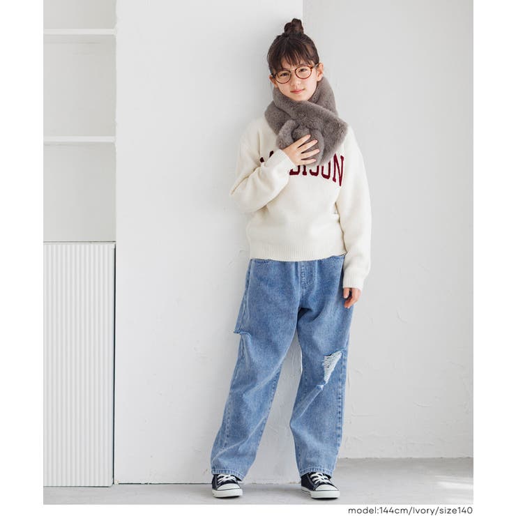 親子お揃いアソートワッペンニットトップス | coca | 詳細画像4 