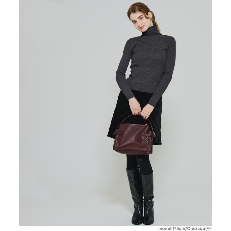 ウォッシャブル アンゴラタッチタートルネックニットトップス | coca | 詳細画像12 