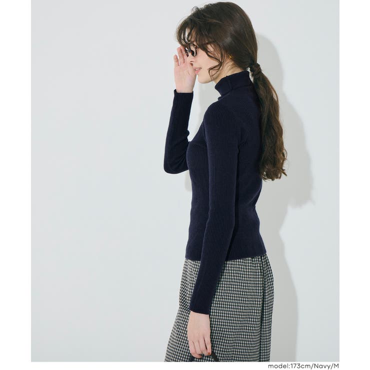 ウォッシャブル アンゴラタッチタートルネックニットトップス | coca | 詳細画像14 