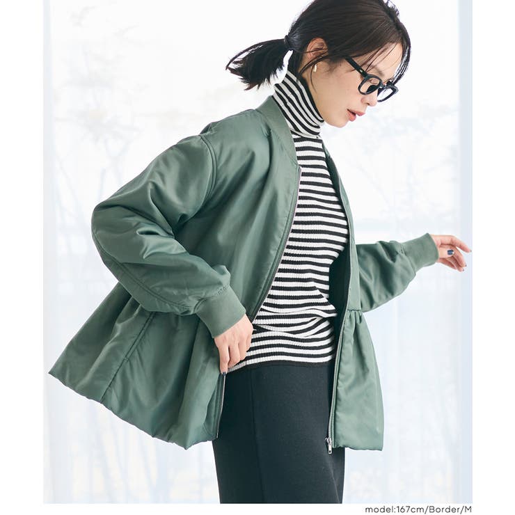 ［Border］ | ウォッシャブル アンゴラタッチタートルネックニットトップス | coca