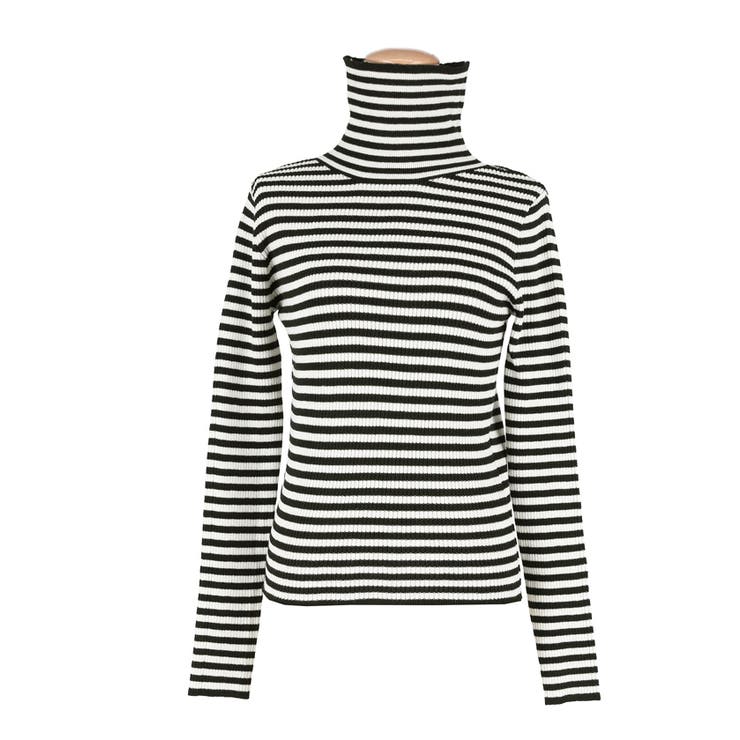 ウォッシャブル アンゴラタッチタートルネックニットトップス | coca | 詳細画像5 