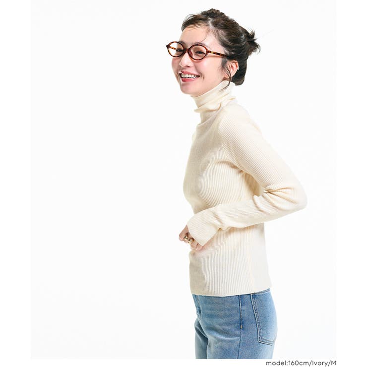 ウォッシャブル アンゴラタッチタートルネックニットトップス | coca | 詳細画像7 