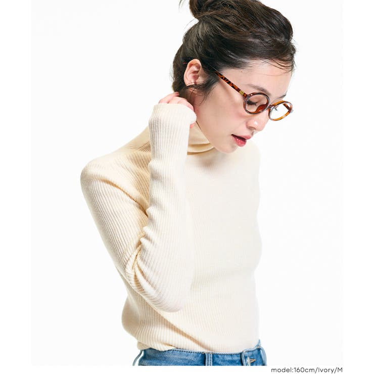 ウォッシャブル アンゴラタッチタートルネックニットトップス | coca | 詳細画像9 