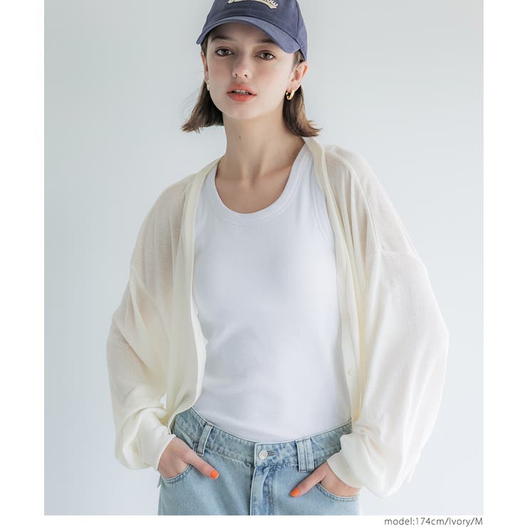 シアージョーゼットカーディガン レディース | coca | 詳細画像16 