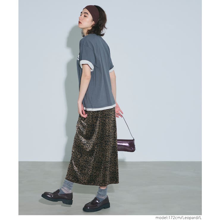 レオパードベロアスカート | coca | 詳細画像8 