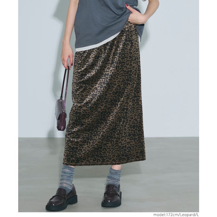 レオパードベロアスカート[品番：PA000017409]｜coca（コカ）の