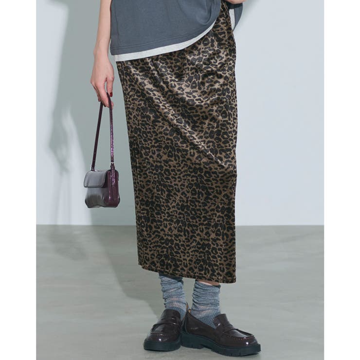 レオパードベロアスカート | coca | 詳細画像1 