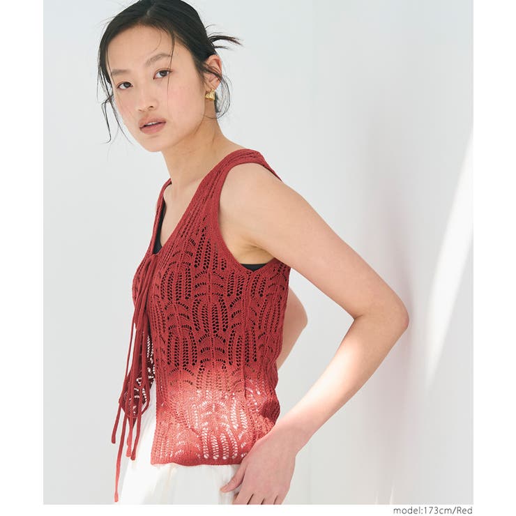 リボンクロシェタンクトップ レディース | coca | 詳細画像11 