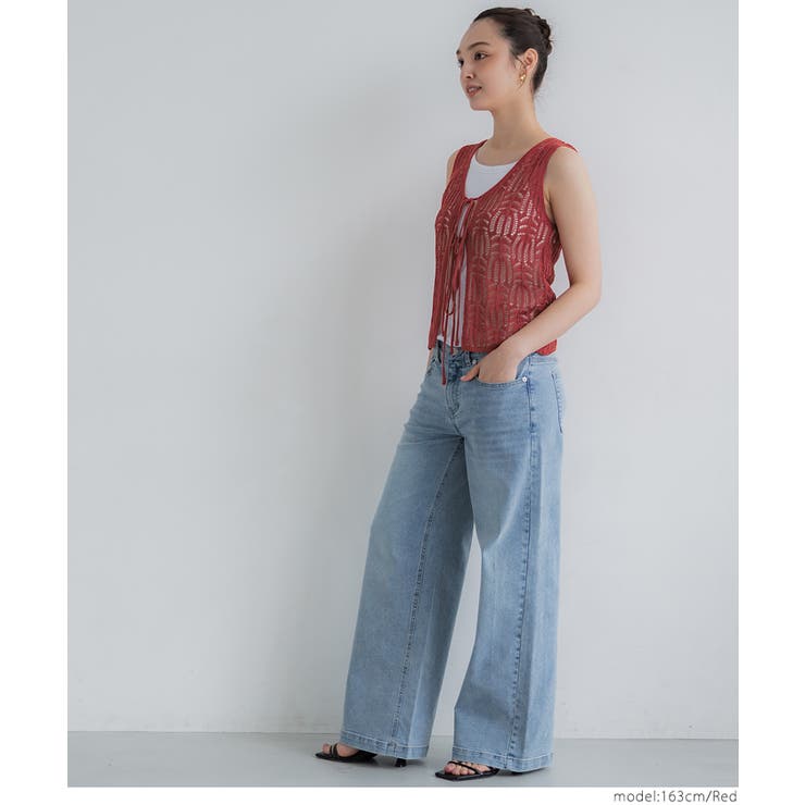 リボンクロシェタンクトップ レディース | coca | 詳細画像14 