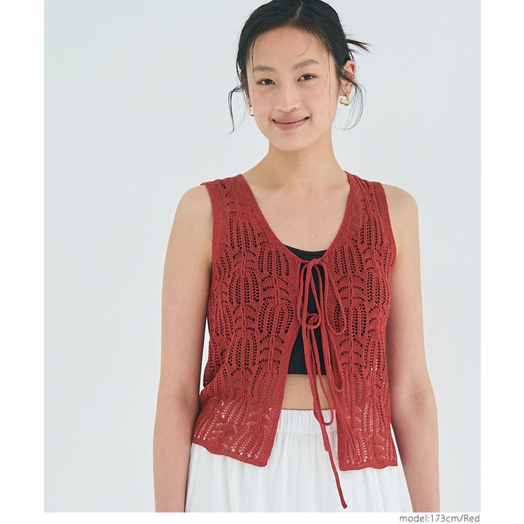 リボンクロシェタンクトップ レディース | coca | 詳細画像10 