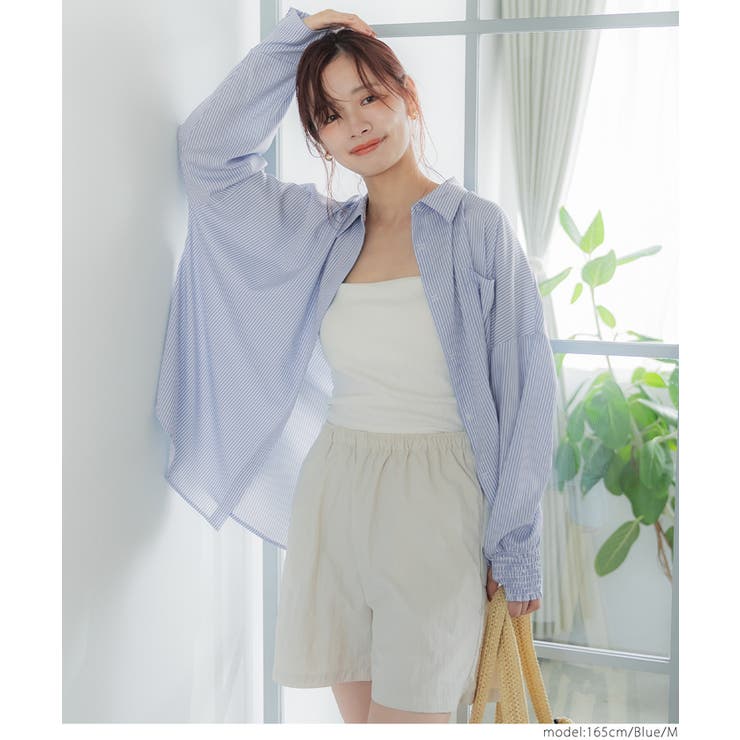 ［Blue］ | 【UVカット/吸水速乾】水陸両用ラッシュガードスナップボタンシャツ | coca