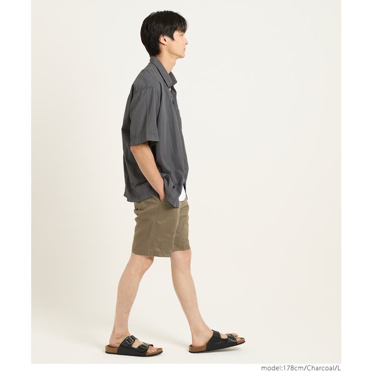 ライトワッシャーナイロン半袖シャツ | coca | 詳細画像12 