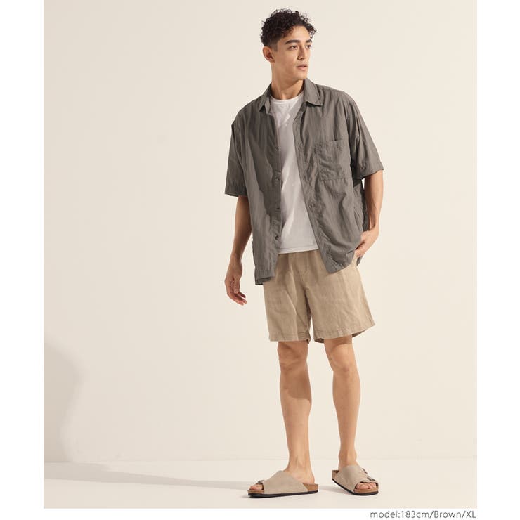 ライトワッシャーナイロン半袖シャツ | coca | 詳細画像4 