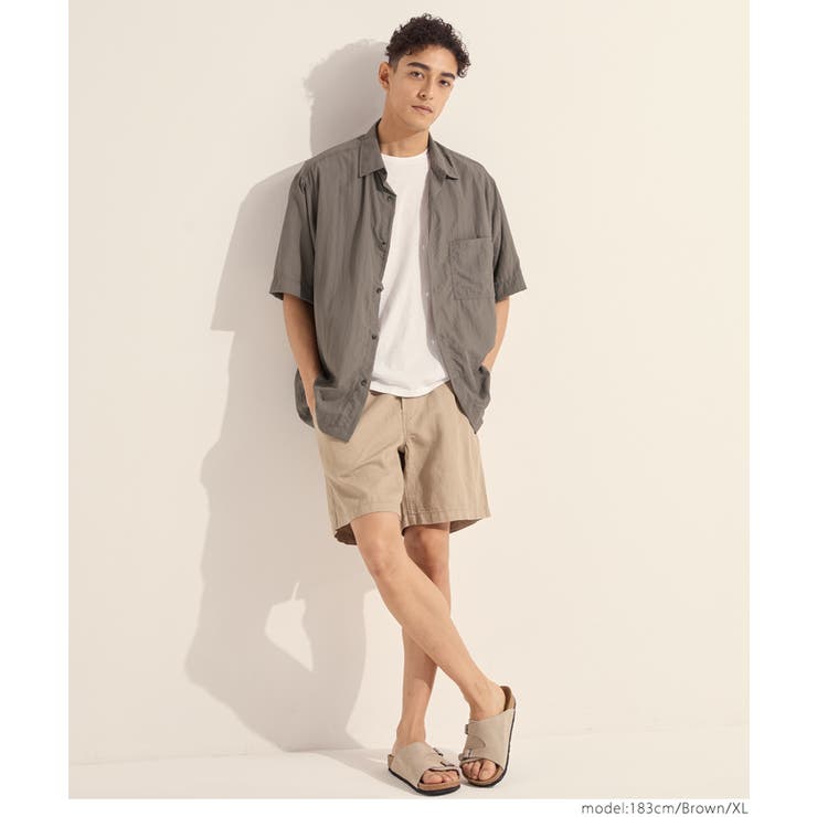 ライトワッシャーナイロン半袖シャツ | coca | 詳細画像8 