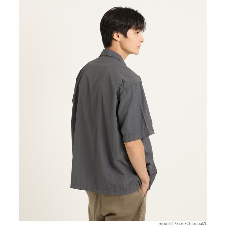 ライトワッシャーナイロン半袖シャツ | coca | 詳細画像10 
