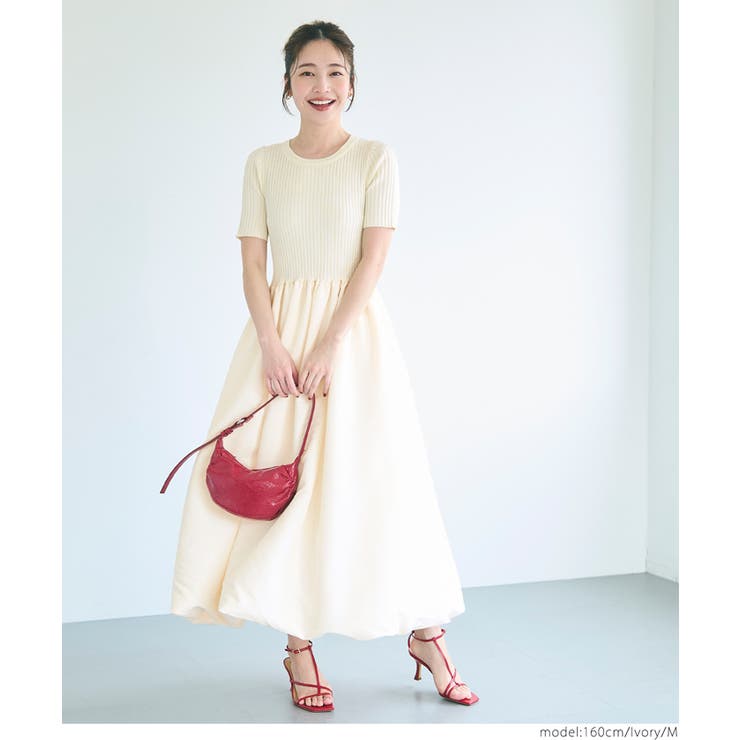 ［Ivory］ | バルーンニットワンピース レディース | coca