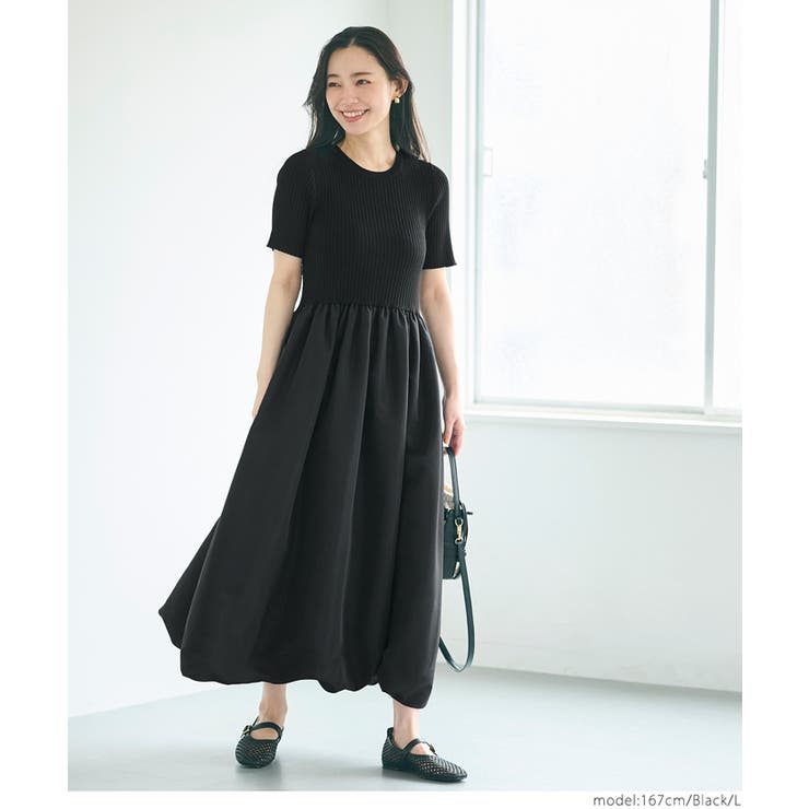 ルネ バルーンニットワンピース ベルト付き バルーンニットワンピース レディース[品番：PA000017136]｜coca