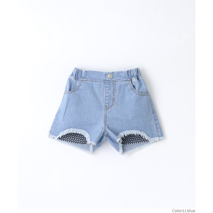 デニムダメージメッシュショーパン キッズ | coca | 詳細画像14 