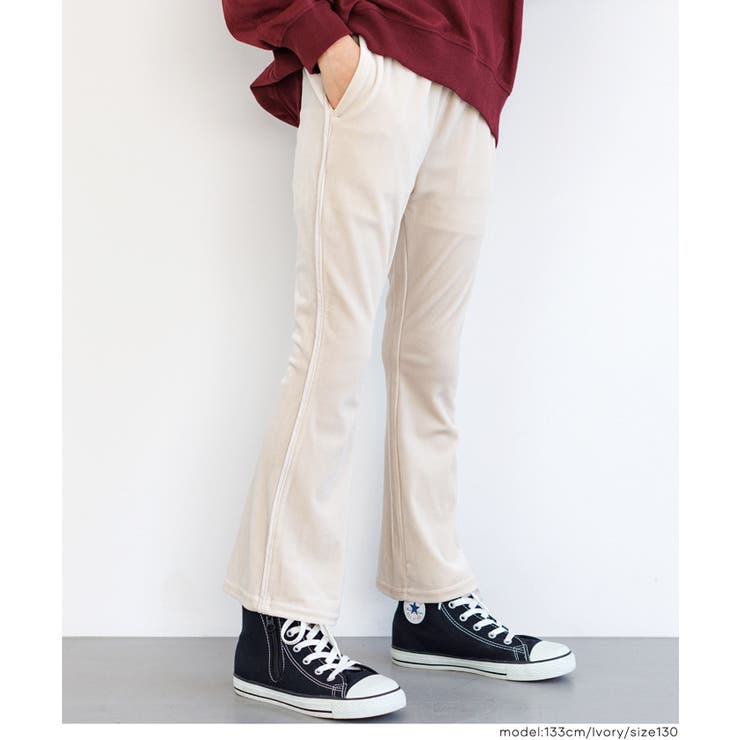 親子お揃いベロアフレアラインパンツ キッズ | coca | 詳細画像3 