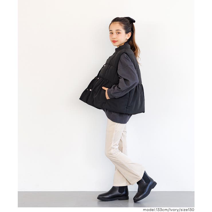 親子お揃いベロアフレアラインパンツ キッズ | coca | 詳細画像5 