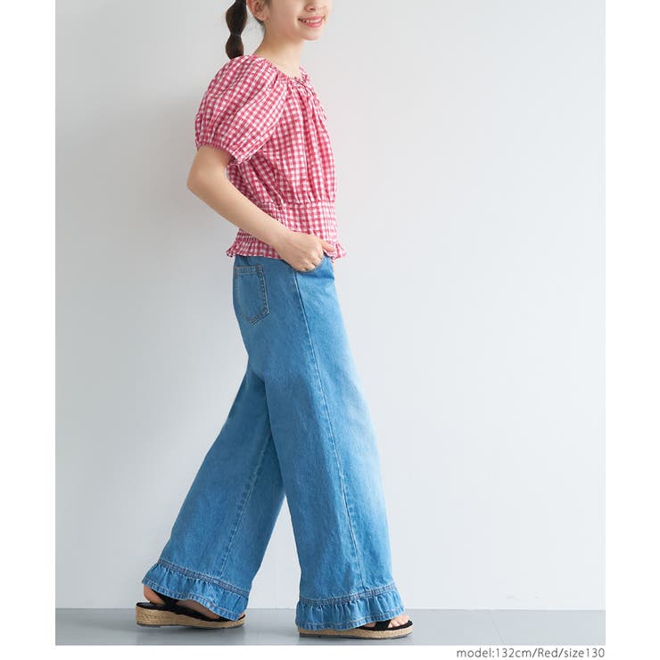 ハートギンガムブラウス キッズ | coca | 詳細画像12 