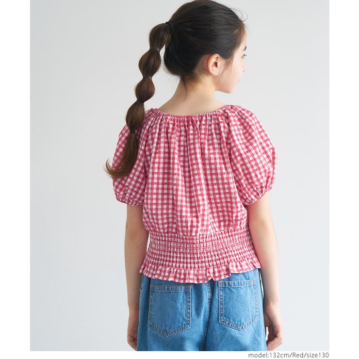 ハートギンガムブラウス キッズ | coca | 詳細画像13 