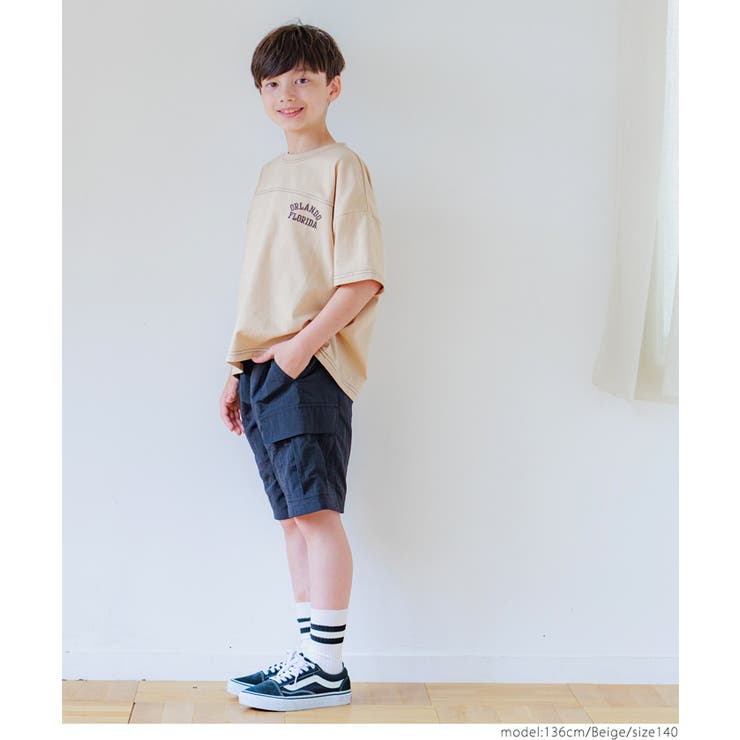 配色ステッチ刺繍Tシャツ キッズ  | coca | 詳細画像7 