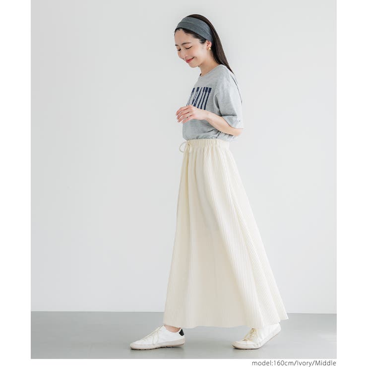 ジョーゼットリブフレアスカート レディース | coca | 詳細画像13 