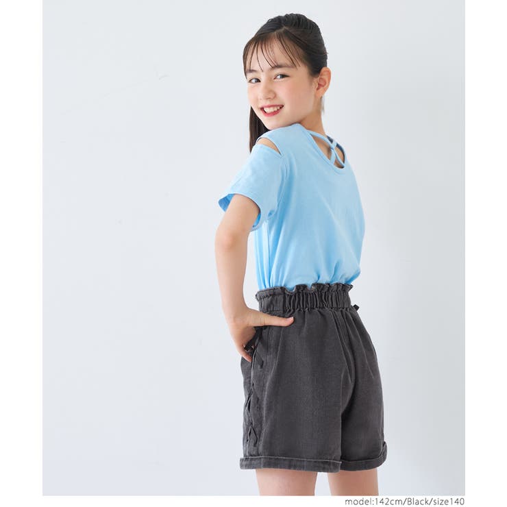 【WEB限定値下げ】デニムレースアップショートパンツ | coca | 詳細画像10 