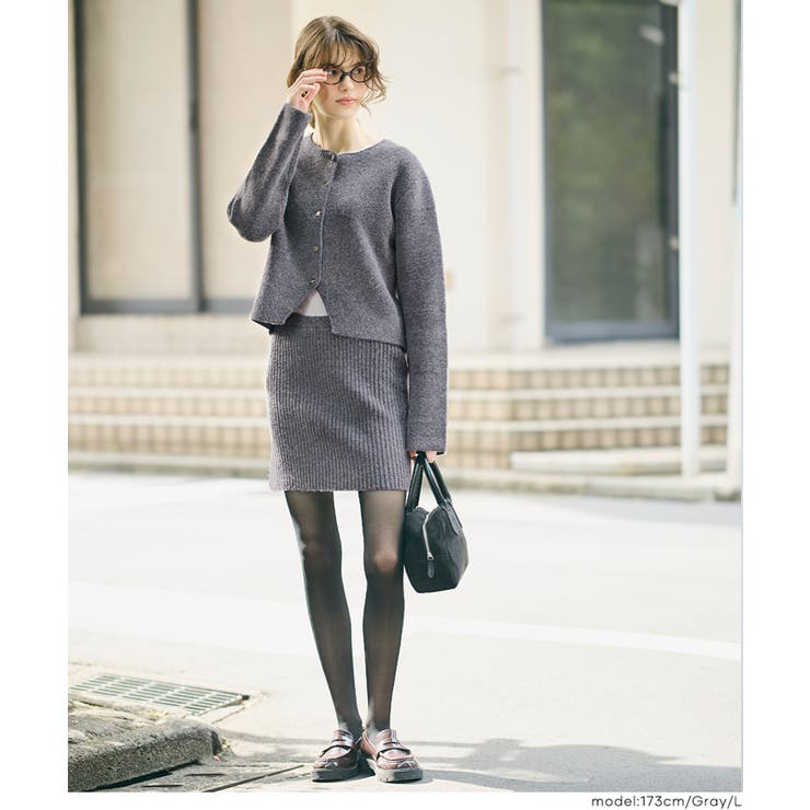 ふんわり柔らか、暖かみのある縮絨ニットカーディガン | coca | 詳細画像10