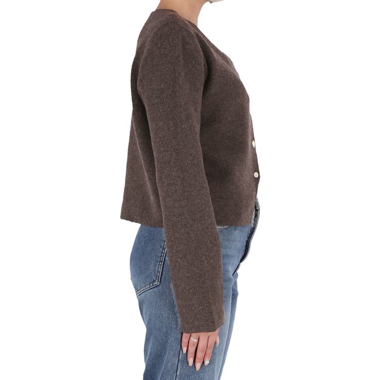 ふんわり柔らか、暖かみのある縮絨ニットカーディガン | coca | 詳細画像5