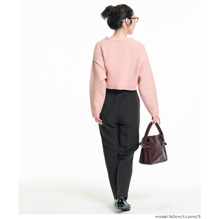 縮絨ニットクロップド丈トップス | coca | 詳細画像14 